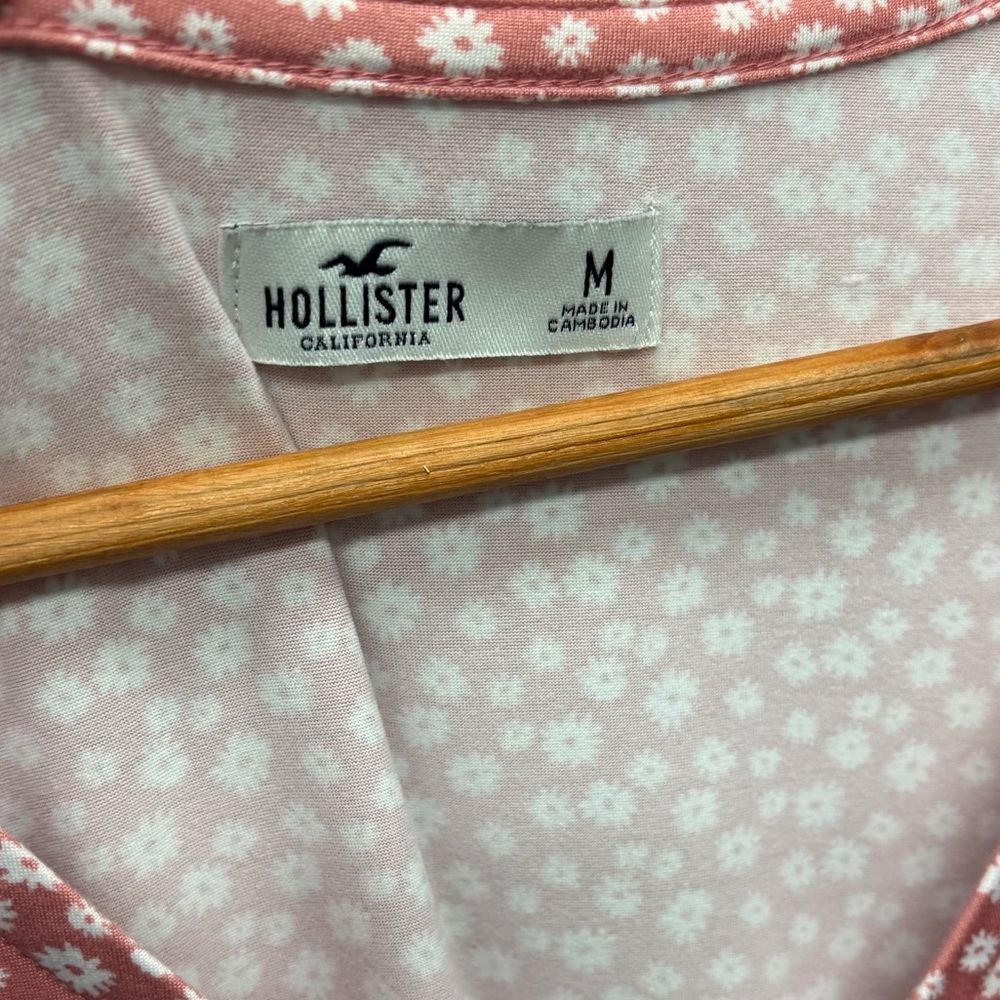 Hollister wrap style jersey dress with floral print, medium - Picture 8 of 10